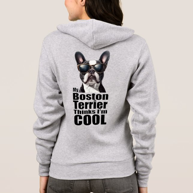 Jag är Coola Boston Terrier T Shirt (Baksida)