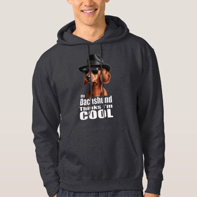 Jag är Coola Dachshund Hoodie (Framsida)