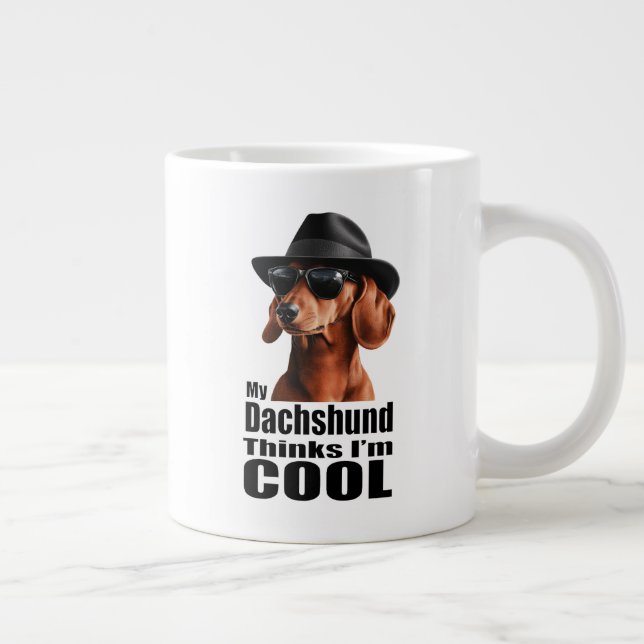 Jag är Coola Dachshund Jumbo Mugg (Höger)