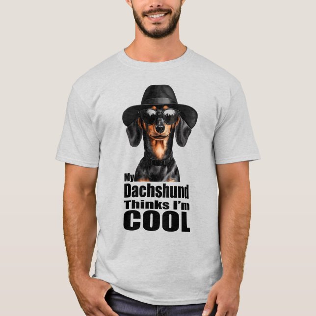 Jag är Coola Dachshund T Shirt (Framsida)