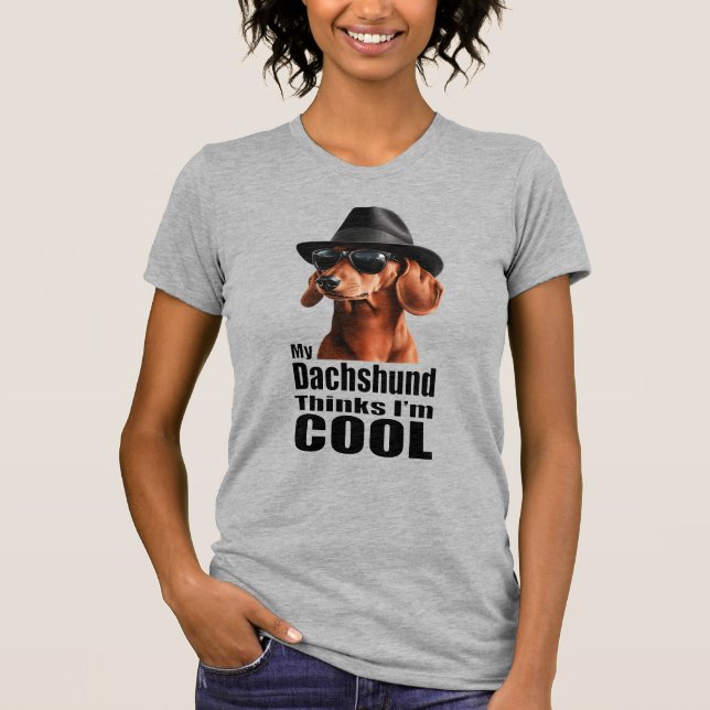 Jag är Coola Dachshund T Shirt (Framsida)