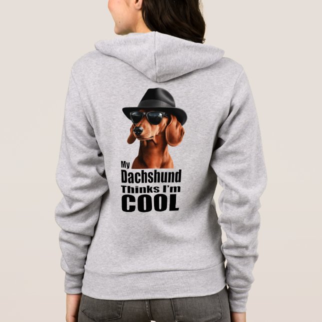 Jag är Coola Dachshund T Shirt (Baksida)