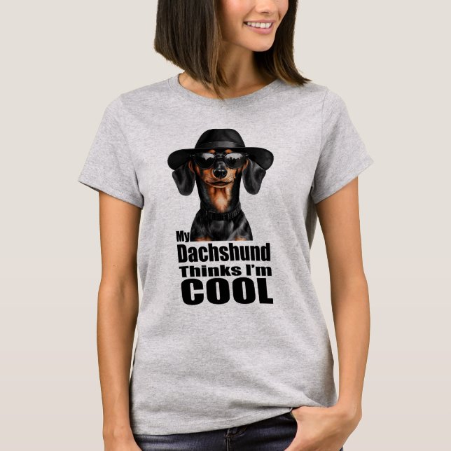 Jag är Coola Dachshund T Shirt (Framsida)