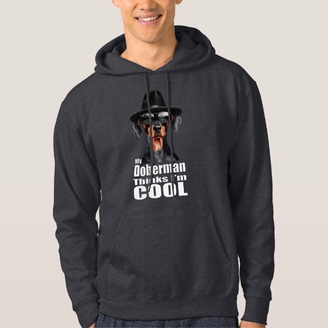 Jag är Coola Doberman Hoodie (Framsida)