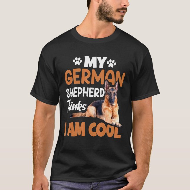 Jag är Coola German shepard Shepherd Hund K9 T Shirt (Framsida)