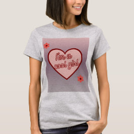 ✨ jag är Coola Girl - Trendig Aesthetic Heart Desi T Shirt