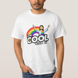 Jag är Coola med det - Rainbow Jesus T Shirt