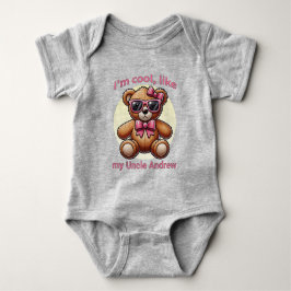 Jag är Coola Nalle med Rosa Bow-Anpassadet T Shirt