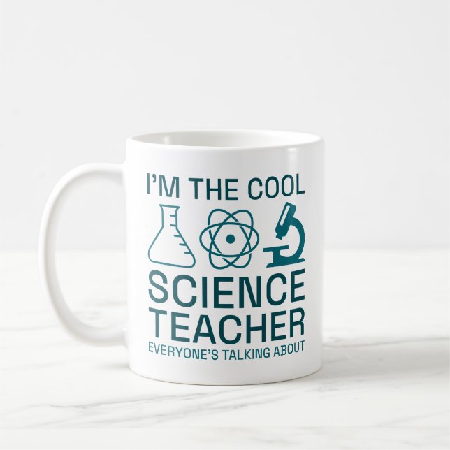 Jag är Coola Science Teacher Kaffemugg (Vänster)