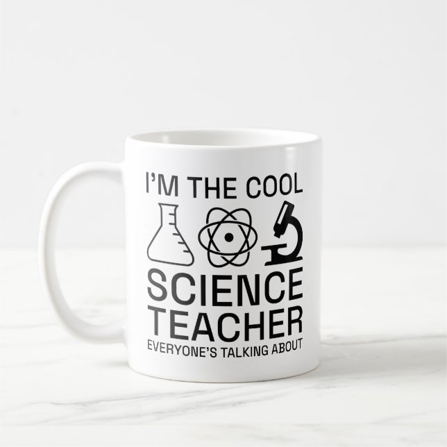 Jag är Coola Science Teacher Kaffemugg (Vänster)