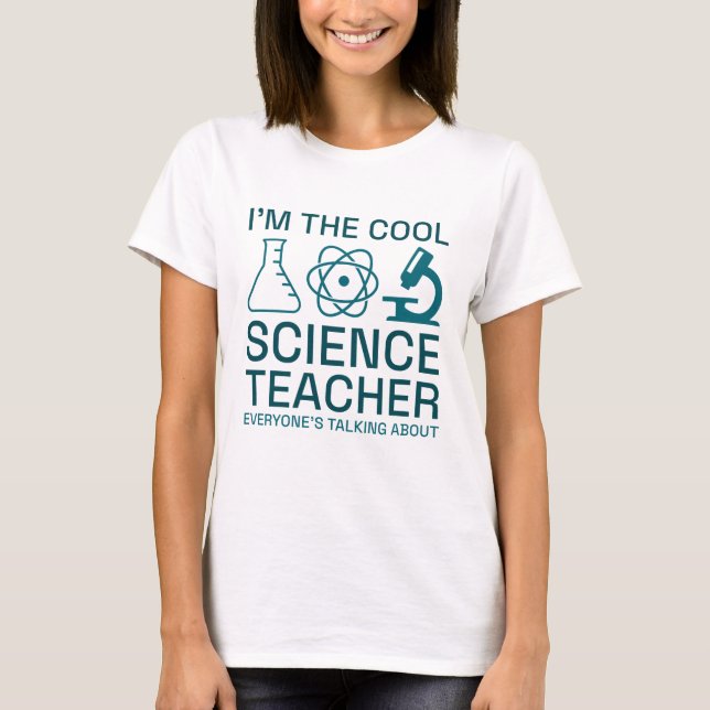 Jag är Coola Science Teacher T Shirt (Framsida)