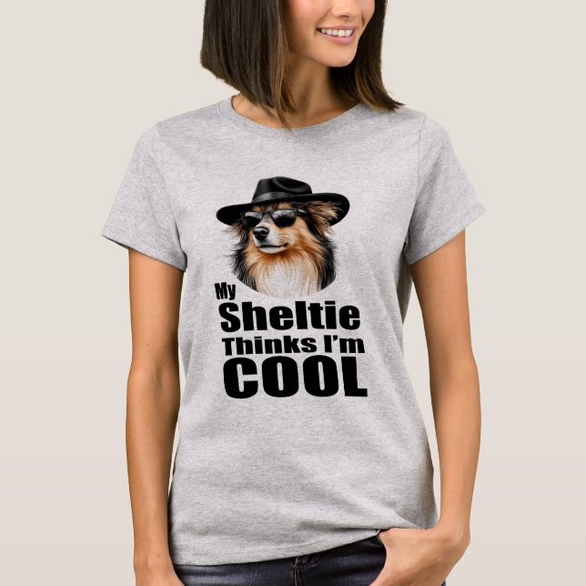 Jag är Coola Sheltie T Shirt (Framsida)