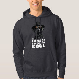 Jag är Coola Svart lab Hoodie
