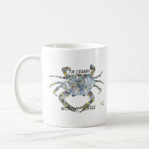 Jag är Crabby utan kaffe Kaffemugg