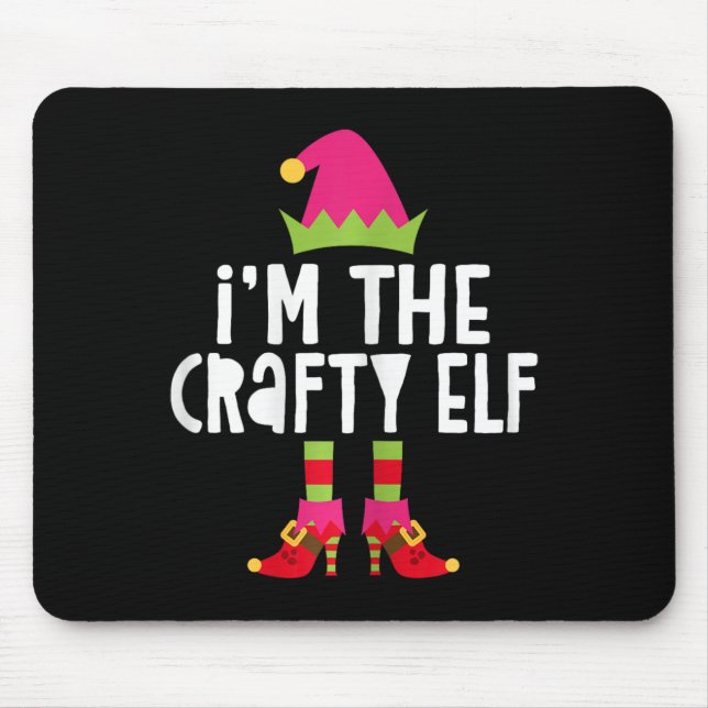 Jag är Crafty Elf Matching Jul Elf Musmatta (Framsidan)