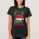 Jag är Crafty Reindeer-julfamiljen Pajamas T Shirt<br><div class="desc">Jag är Crafty Reindeer jul Pajamas Family Julafton</div>