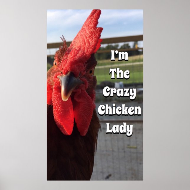 Jag är Crazy Chicken Dam Poster (Framsidan)