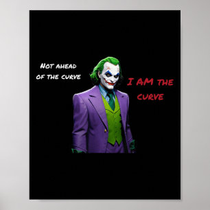 Jag är Curve Villain Halloween Anti Hero Aesthet Poster