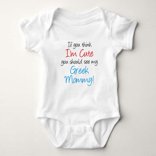 Jag är Cute Grekiska Mamman Tee (Framsida)