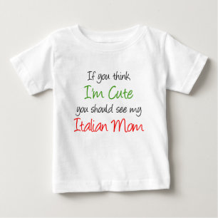 Jag är Cute Italienska Mamma T-shirt