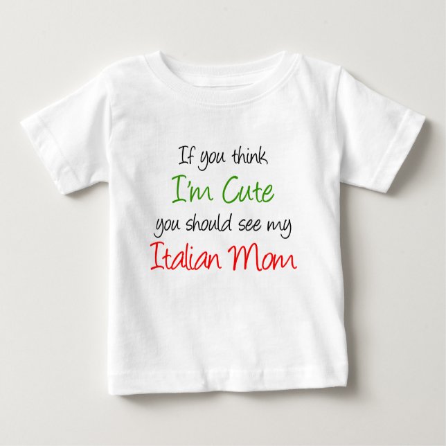 Jag är Cute Italienska Mamma T-shirt (Framsida)