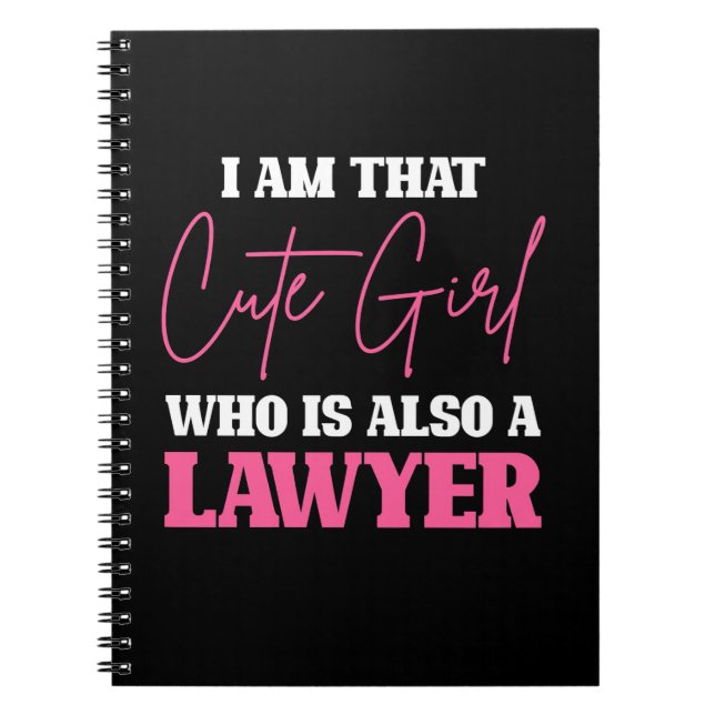 Jag är Cute Lawyer Girl Anteckningsbok (Framsidan)