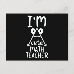 Jag är Cute Math Teacher Vykort