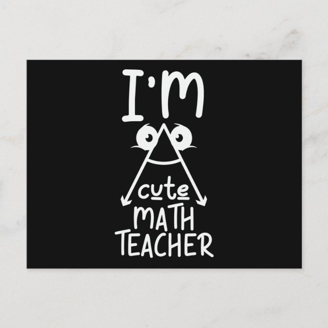 Jag är Cute Math Teacher Vykort (Framsida)