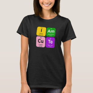 Jag är Cute med den periodiska Bord i Inslag Graph T Shirt