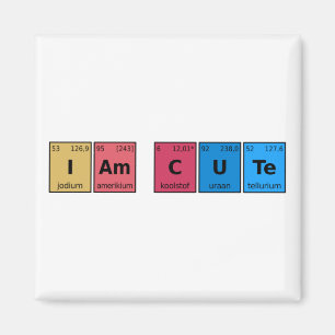 Jag är Cute Periodic Bord Magnet