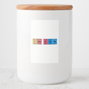 Jag är Cute Periodic Bord Mat Etikett