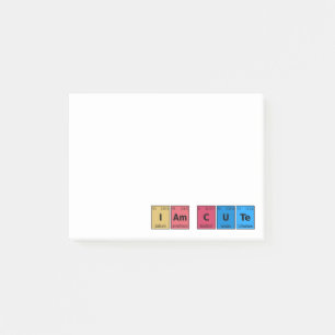 Jag är Cute Periodic Bord Post-it Block