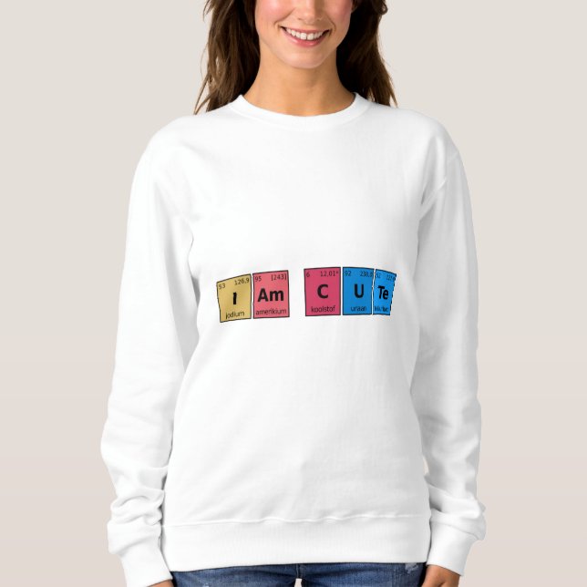 Jag är Cute Periodic Bord T Shirt (Framsida)