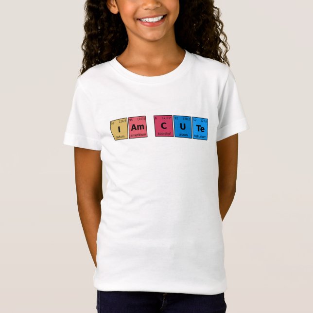 Jag är Cute Periodic Bord T Shirt (Framsida)