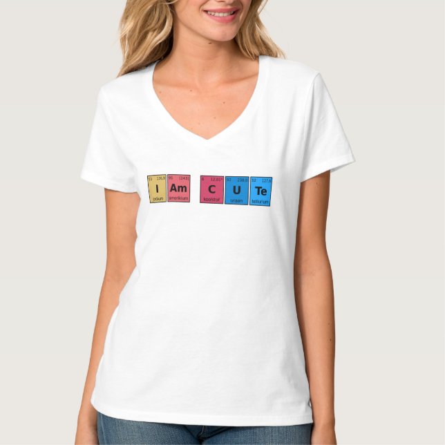 Jag är Cute Periodic Bord T Shirt (Framsida)
