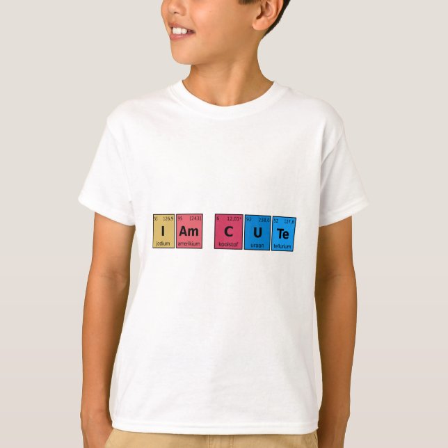 Jag är Cute Periodic Bord T Shirt (Framsida)