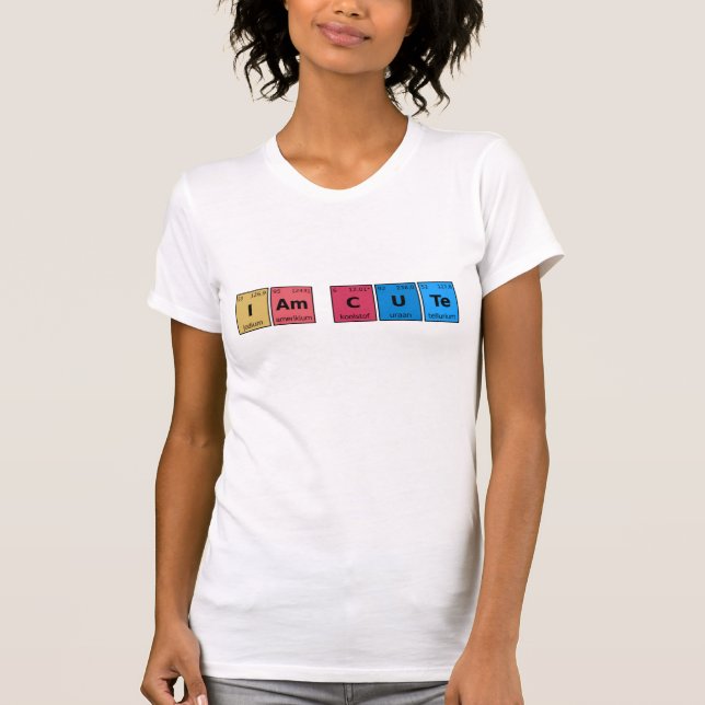Jag är Cute Periodic Bord T Shirt (Framsida)