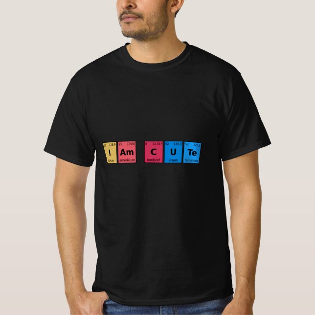 Jag är Cute Periodic Bord T Shirt (Framsida)