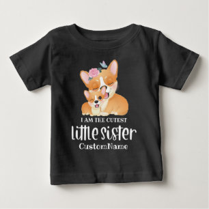 Jag är Cutest Little Sister Cute Corgi Hundar T Shirt