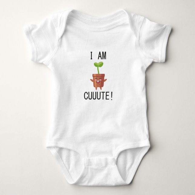 Jag är Cuuute, växter baby! T Shirt (Framsida)