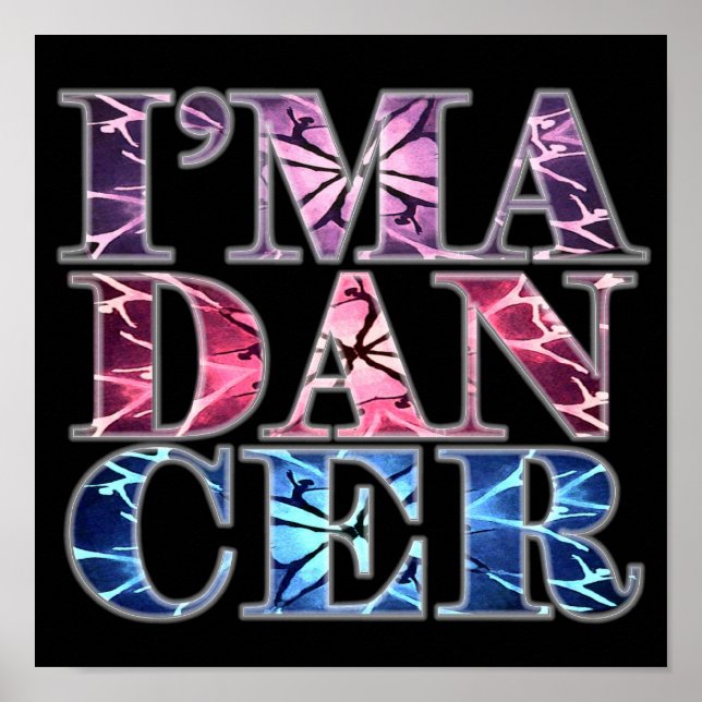 Jag är DANCER (portfölj poster) Poster (Framsidan)
