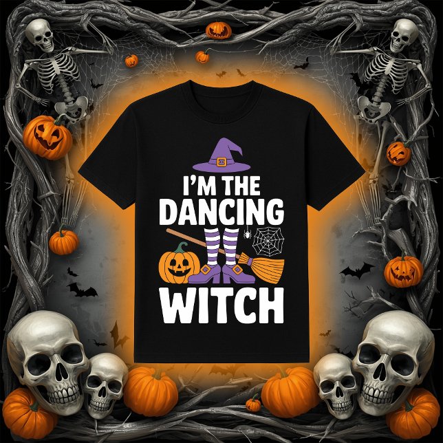 Jag är dansande Witch | Halloween fest Roligt T Shirt (Skapare uppladdad)