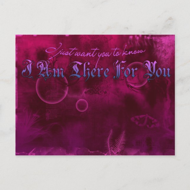 Jag är där för dig vykort (Framsida)