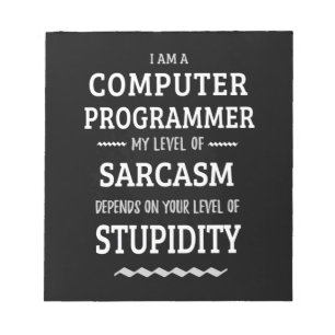 Jag är datorprogrammerare anteckningsblock