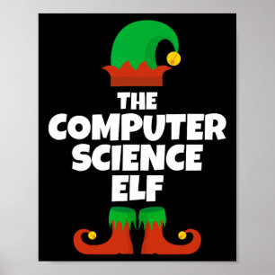 Jag är Datorvetenskapsfamiljen Alv Pajama Jul Poster