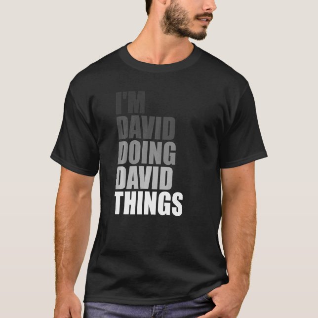JAG ÄR DAVID DOING DAVID SAK Birthday Boy Quote T Shirt (Framsida)