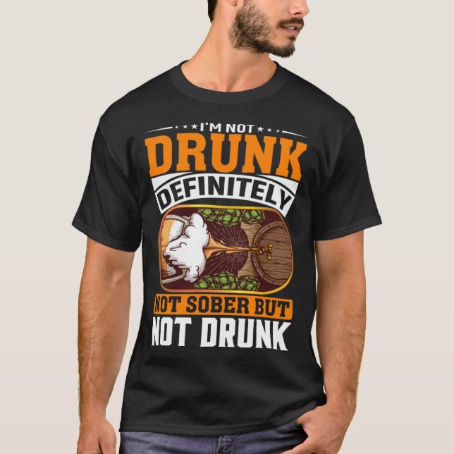Jag är definitivt inte sober, men inte rinnande B T Shirt (Framsida)