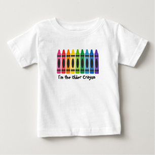 Jag är den äldre Crayon Kids T-Shirt-Matching-fami T Shirt