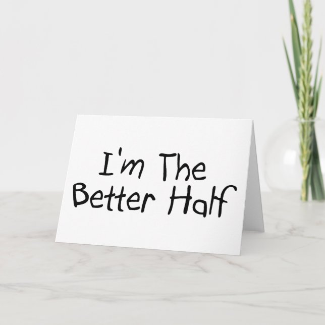 Jag är den bättre halvan kort (Framsida)