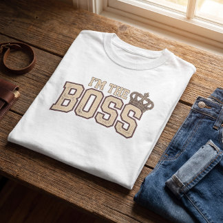 Jag är den bossiga mamman rolig moderskap matchand t shirt